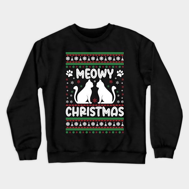 meowy christmas Crewneck Sweatshirt by stark.shop